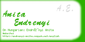 anita endrenyi business card